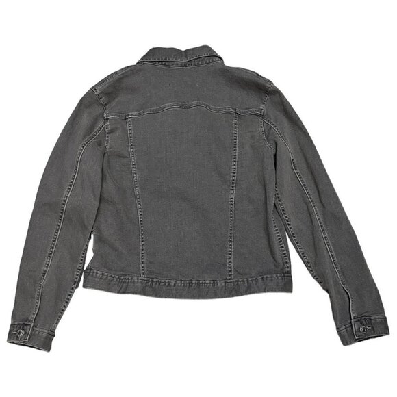 Calvin Klein Jeans Cropped Designer Denim Jean Jacket - Womens Large - Picture 4 of 5